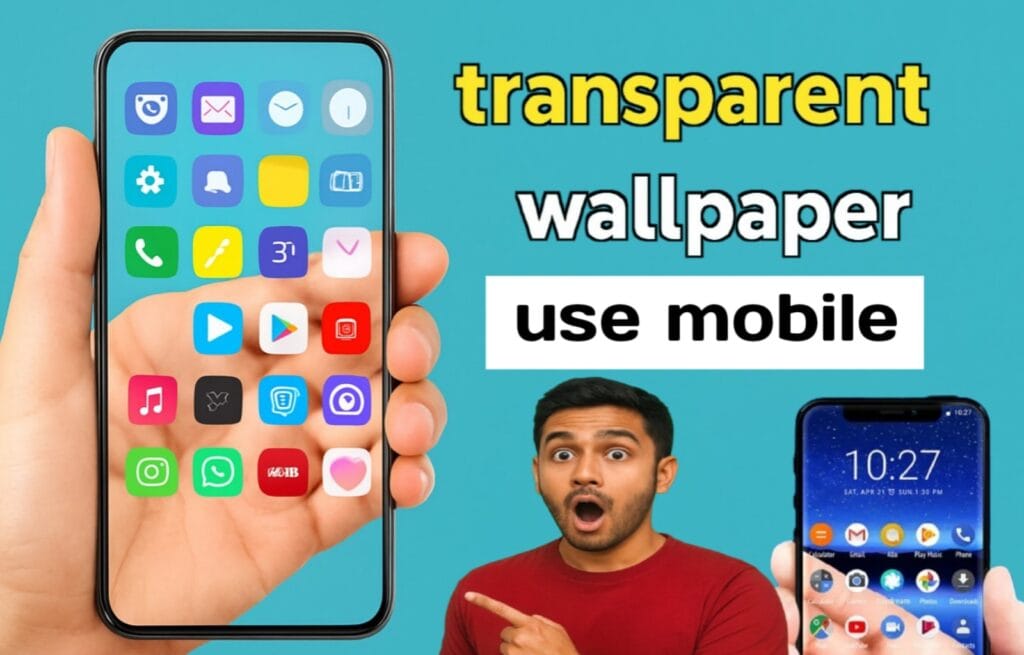 Transparent wallpaper set live on Android using camera