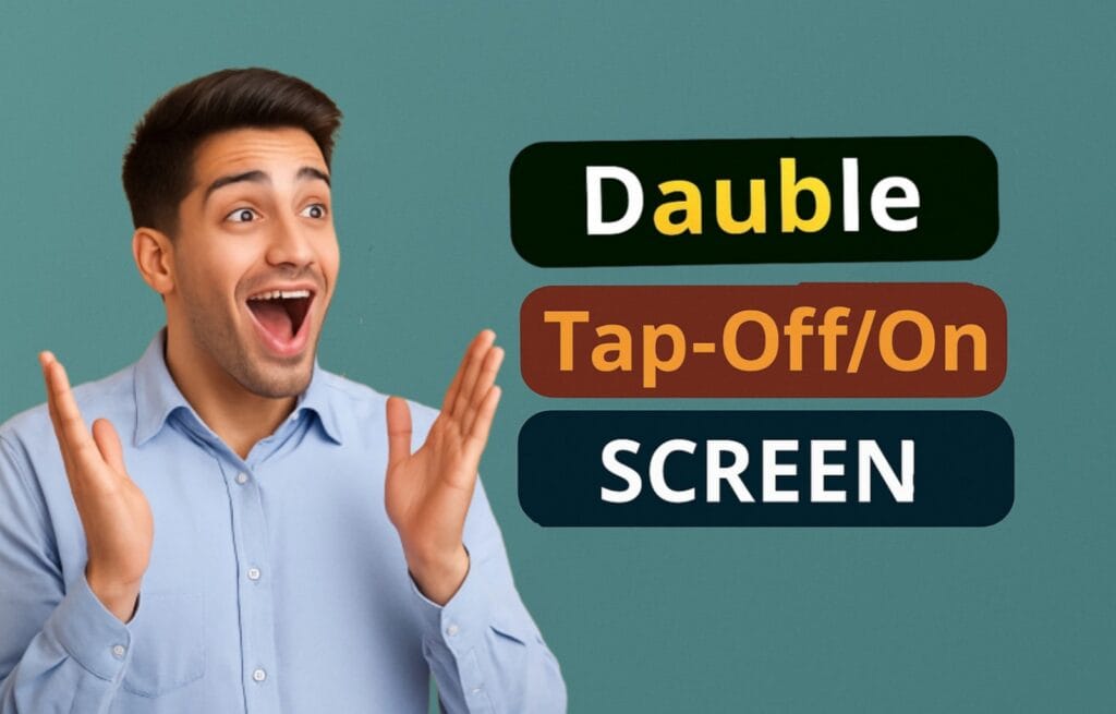 A smartphone showing the double tap to wake feature.