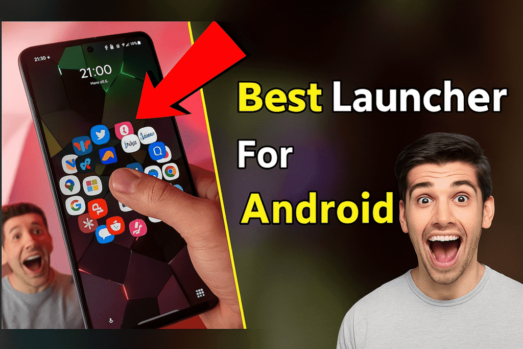 Customized Android home screen with Atlantis Launcher