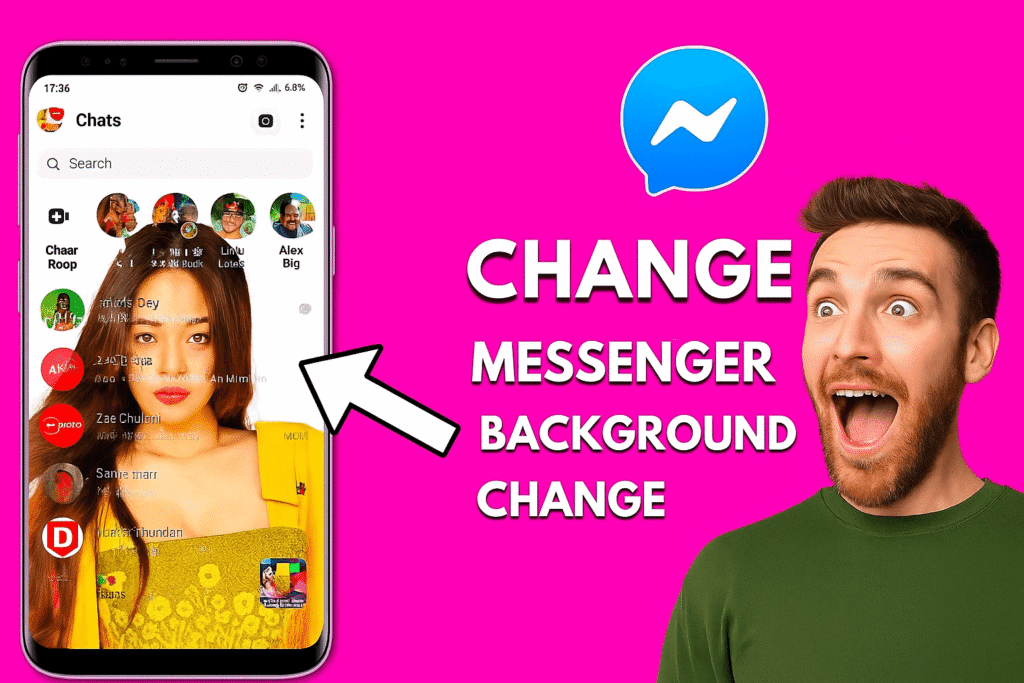 Messenger background customization with Android app